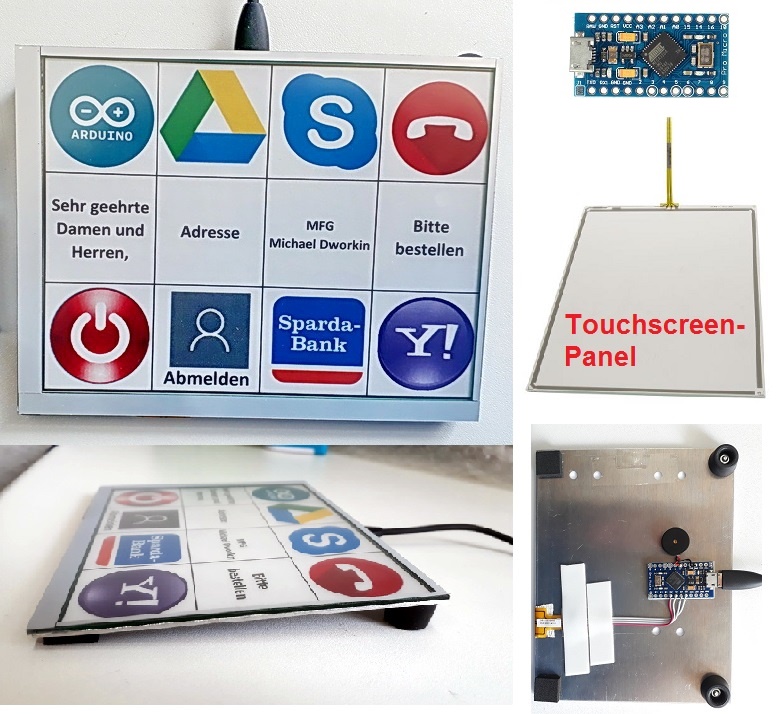 Arduino USB Macro Keyboard aus Touchscreen Panel DIY