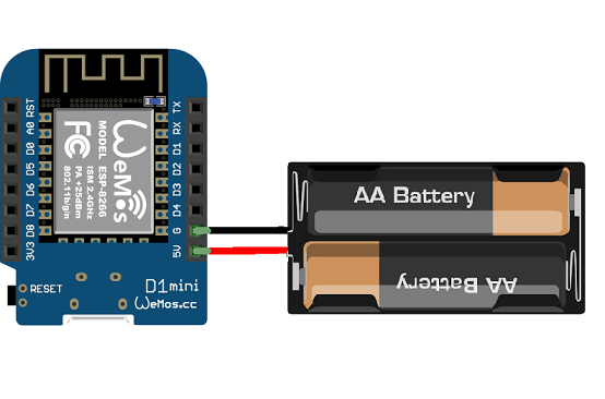 ESP8266 Amazon Alexa doorbell DIY circuit diagram